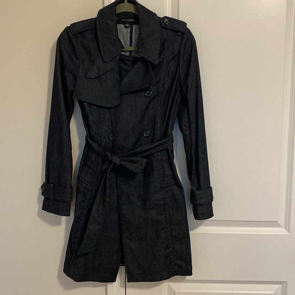 Ann Taylor denim trench